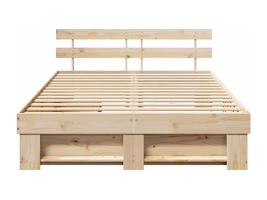 Cadre de lit avec tiroir Marron 160 x 200 cm Bois massif en pin