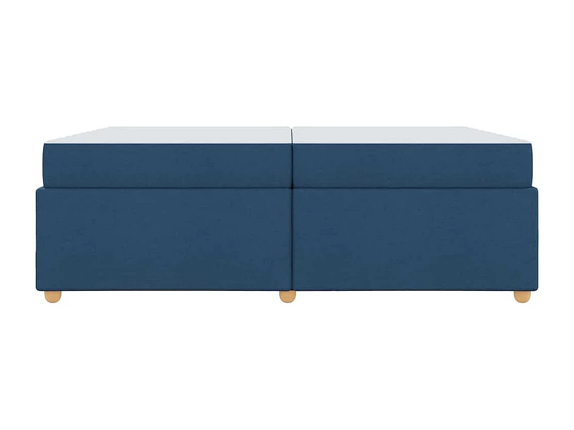 Estructura de cama con colchón Azul 200 x 200 cm tela