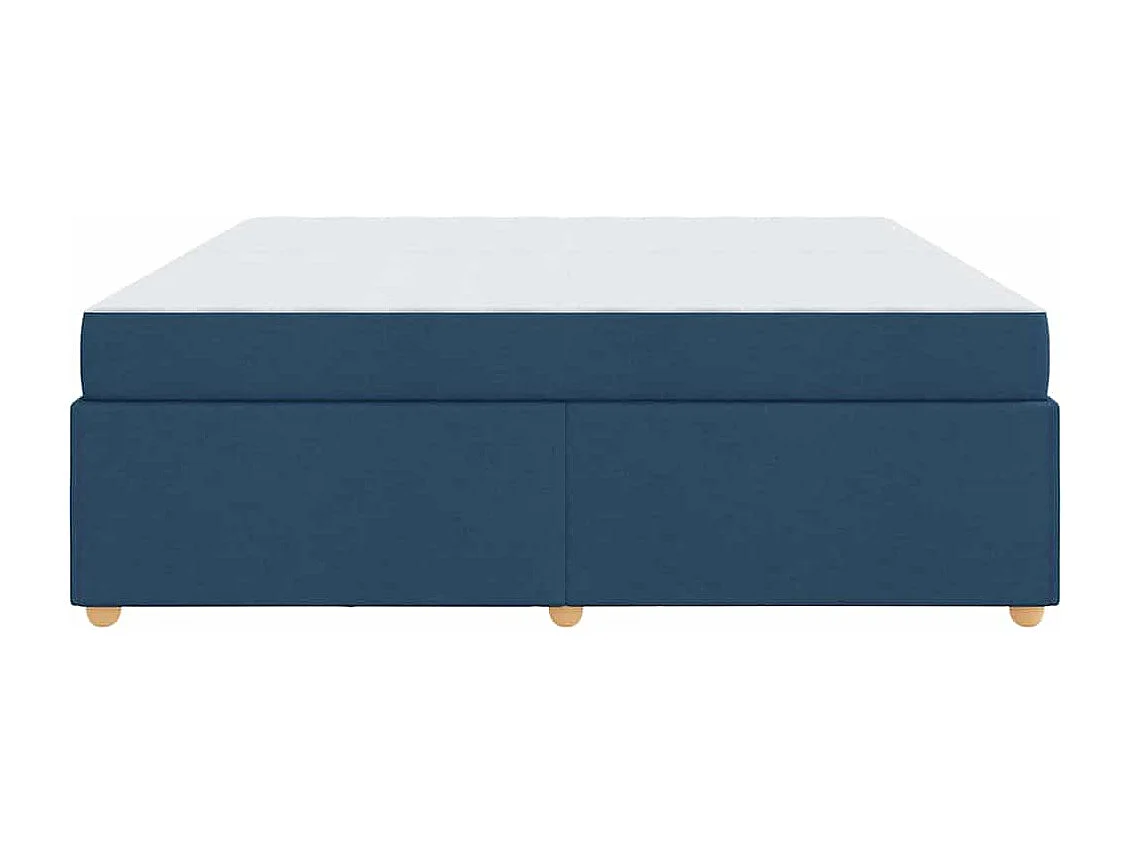 Estructura de cama con colchón Azul 200 x 200 cm tela