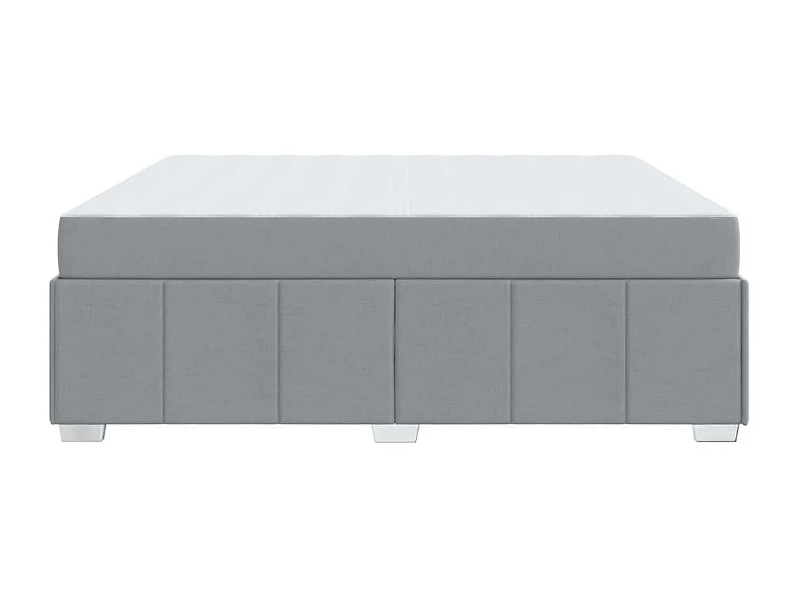 Cadre de lit avec matelas Gris clair 180 x 200 cm tissu