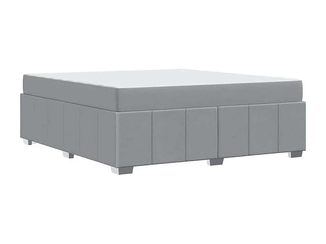 Cadre de lit avec matelas Gris clair 180 x 200 cm tissu