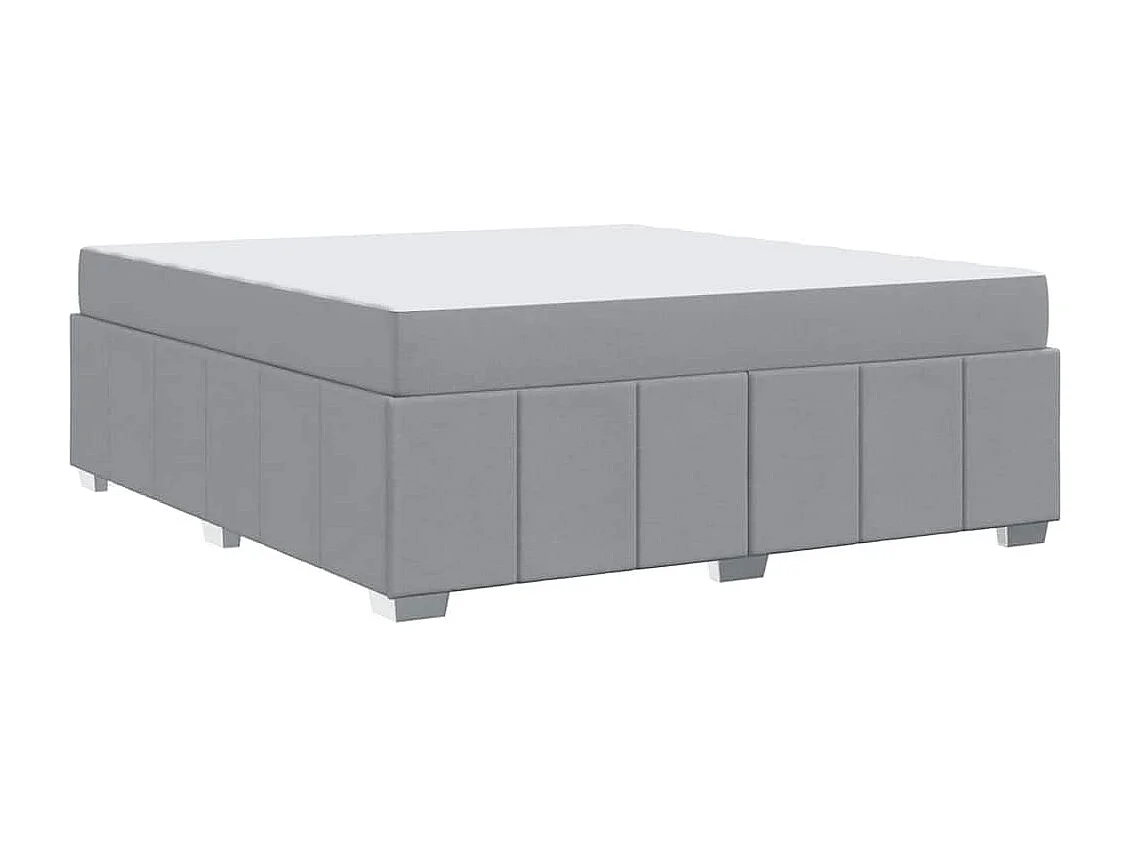Bedframe met matras Lichtgrijs 180 x 200 cm Stof