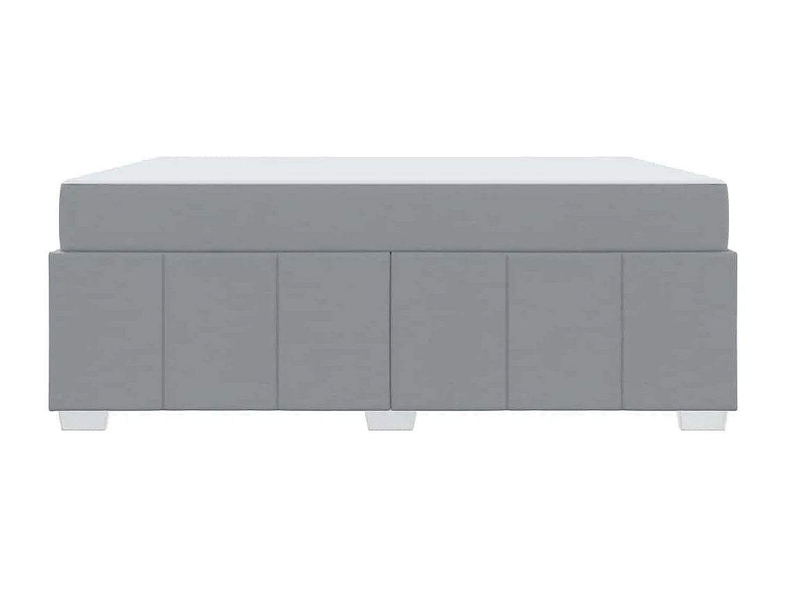 Bedframe met matras Lichtgrijs 180 x 200 cm Stof