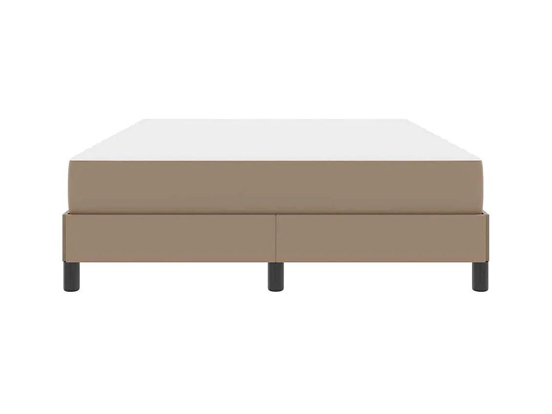 Cadre de lit avec matelas Cappuccino 160 x 200 cm Faux cuir