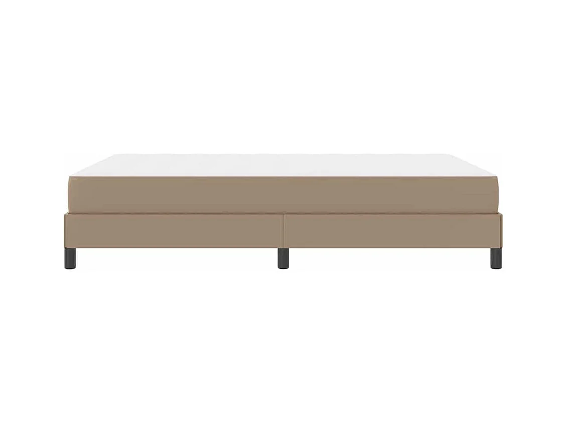Cadre de lit avec matelas Cappuccino 160 x 200 cm Faux cuir