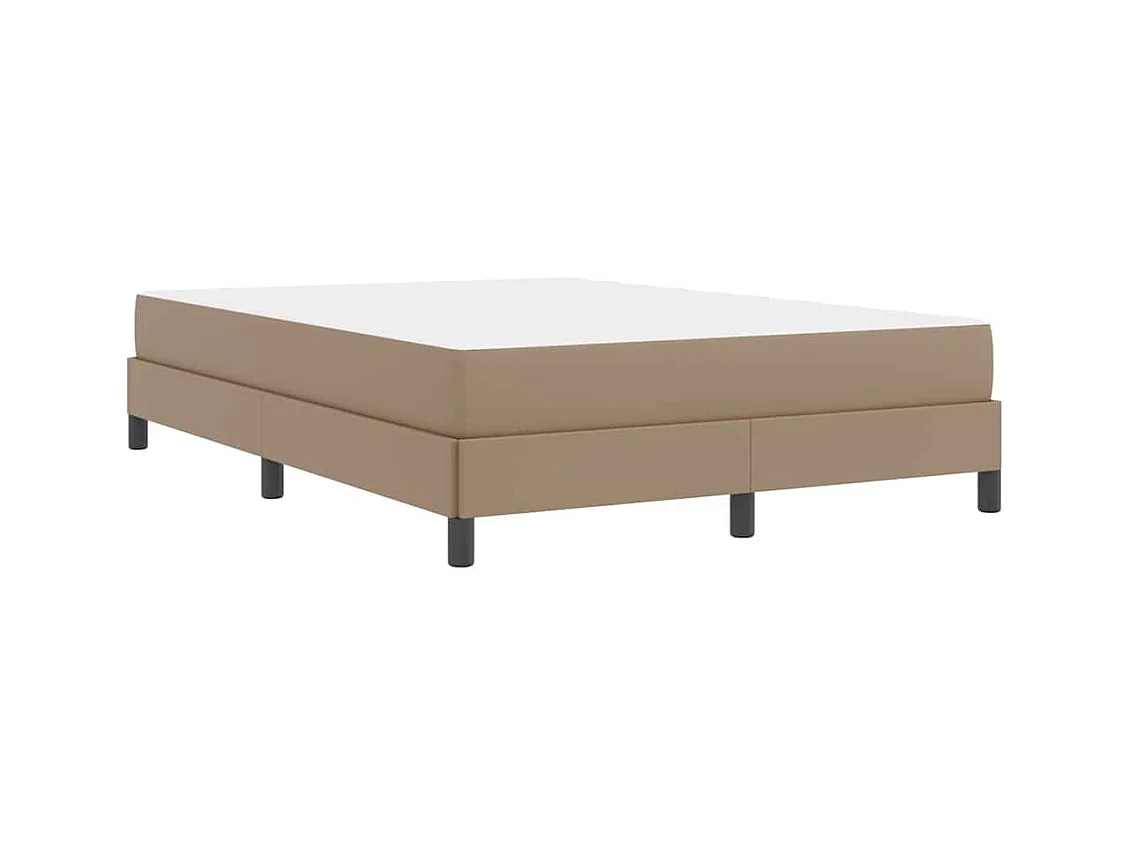 Cadre de lit avec matelas Cappuccino 160 x 200 cm Faux cuir