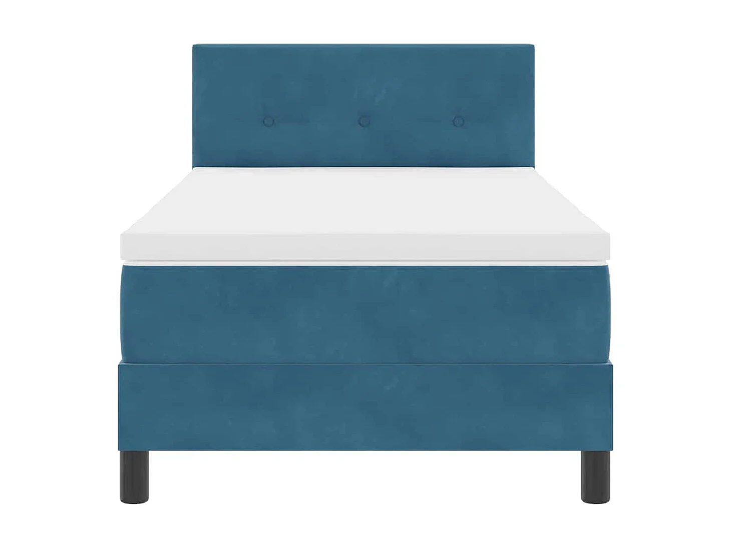 Cama tipo Box Spring Azul oscuro 100 x 200 cm Terciopelo