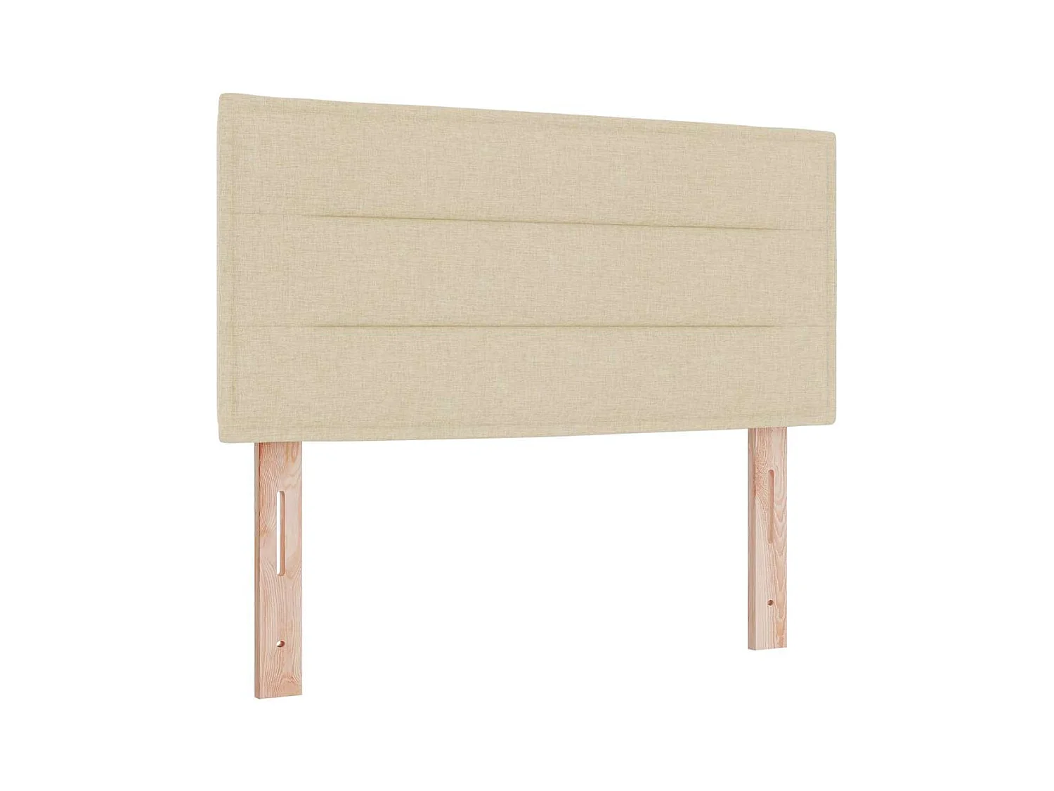 Cadre de lit avec Matelas Crème 90x200 cm Tissu Crème