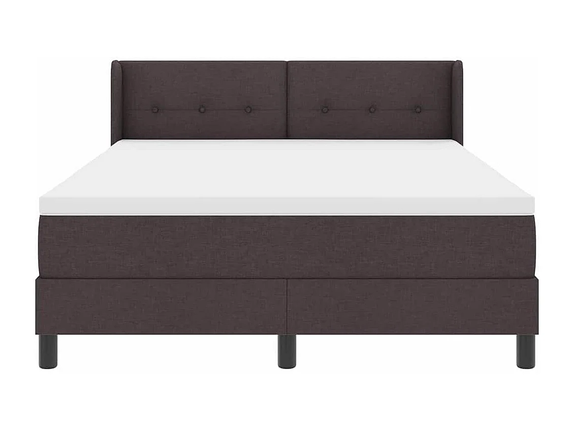 Cadre de lit avec matelas Marron foncé 140 x 200 cm