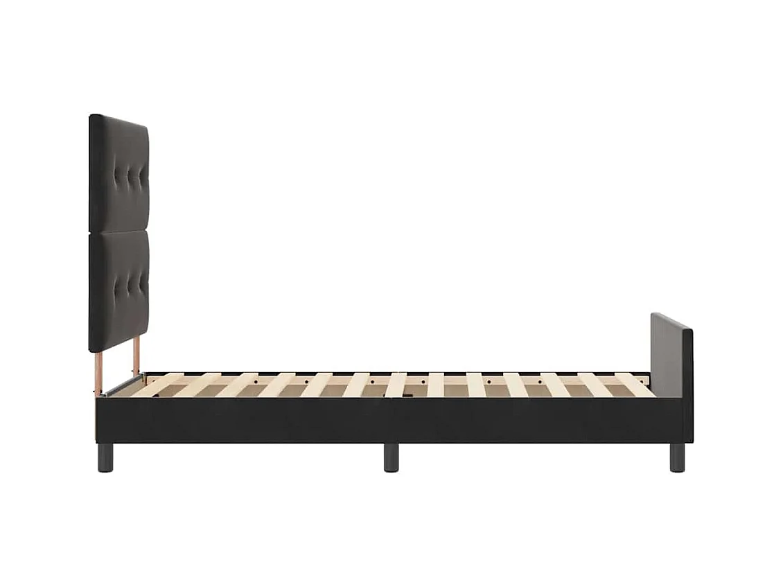 Estructura de cama con cabecera Negro 100 x 200 cm Terciopelo