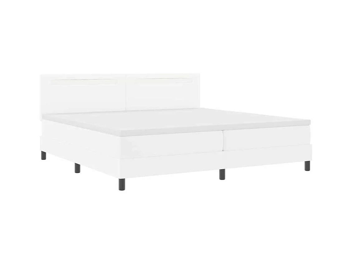 Estructura de cama con colchón 200 x 200 cm Cuero sintético