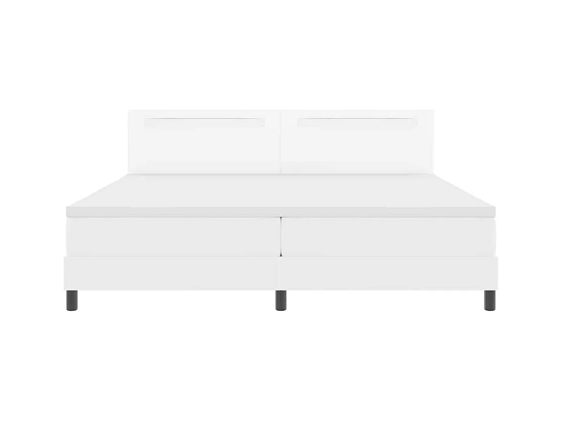 Estructura de cama con colchón 200 x 200 cm Cuero sintético