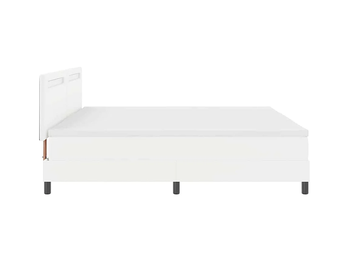 Estructura de cama con colchón 200 x 200 cm Cuero sintético