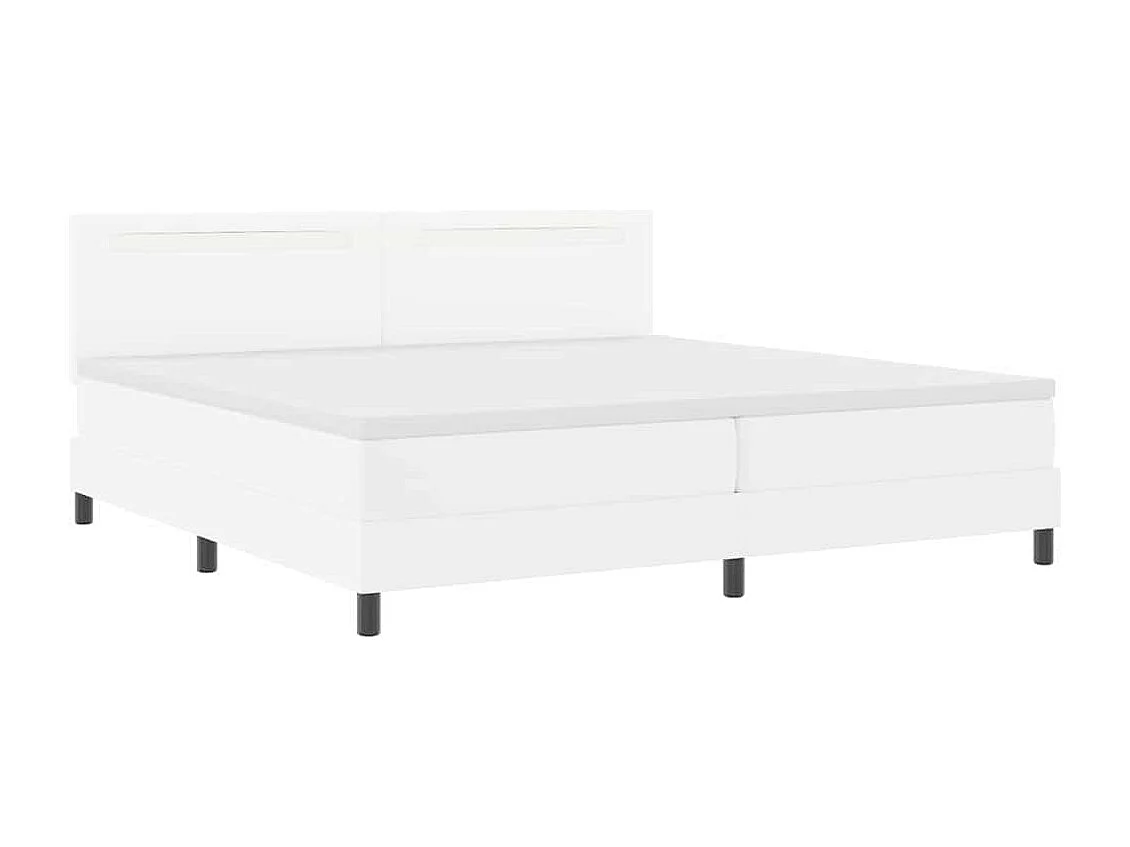 Estructura de cama con colchón 200 x 200 cm Cuero sintético