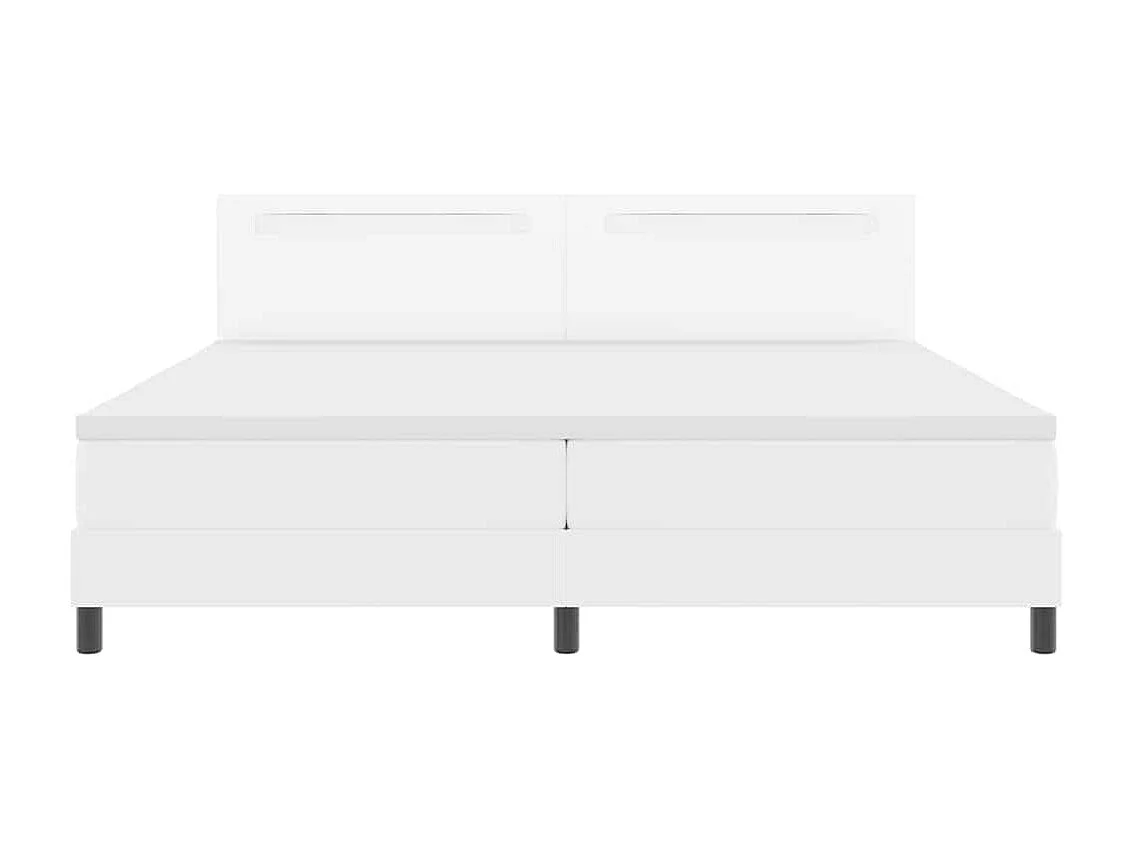Estructura de cama con colchón 200 x 200 cm Cuero sintético