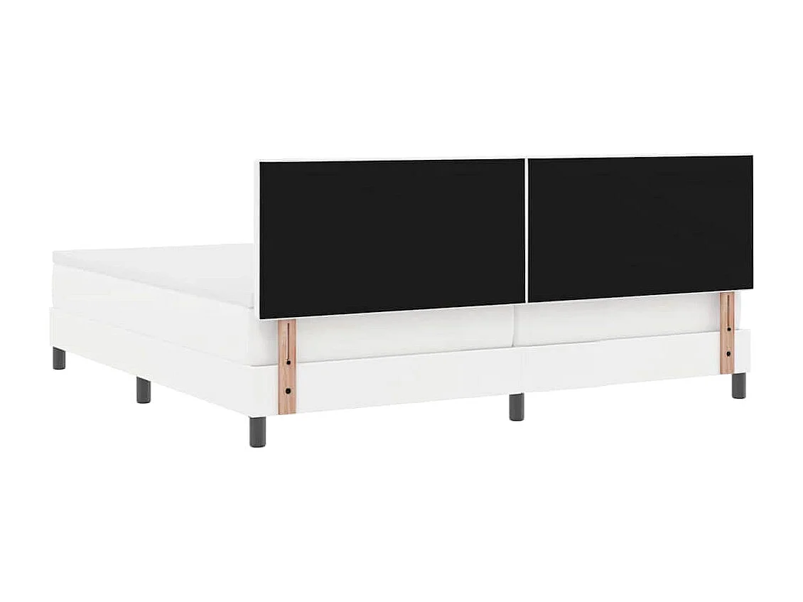 Estructura de cama con colchón 200 x 200 cm Cuero sintético