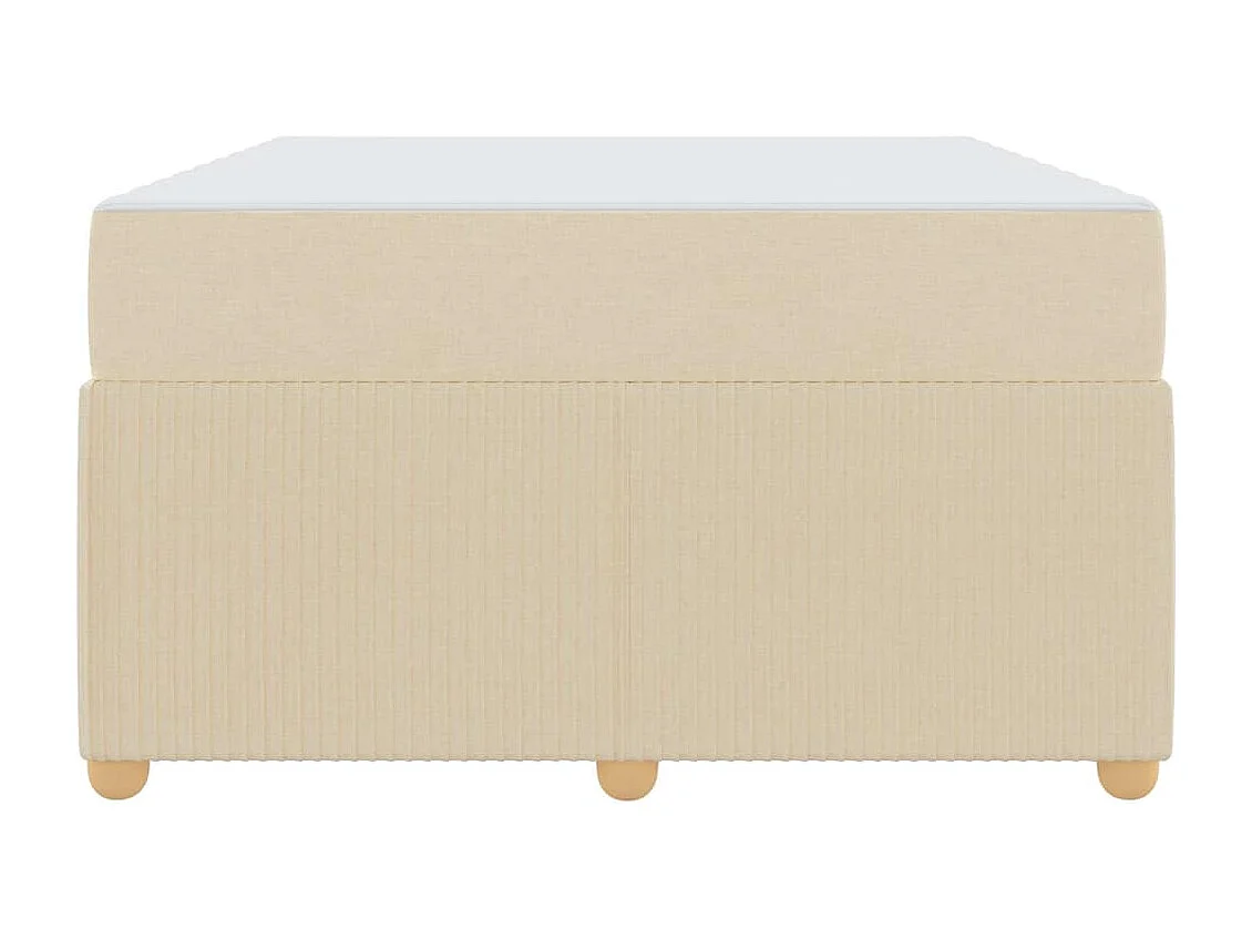 Cadre de lit avec matelas avec matelas Crème 120 x 200 cm tissu