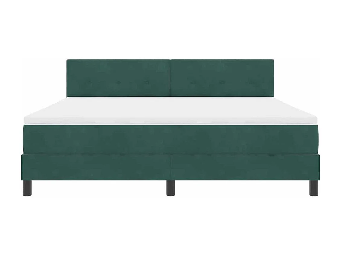 Boxspringbed met Matras Donkergroen 180 x 200 cm Stof