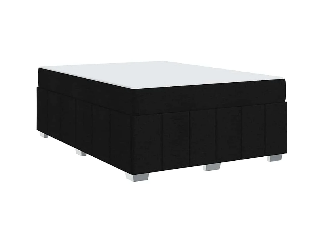 Bedframe met matras Zwart 160 x 200 cm Stof