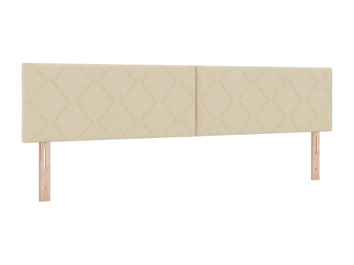 Boxspring bed met matras met hoofdeinde Crème 200 x 200 cm Stof