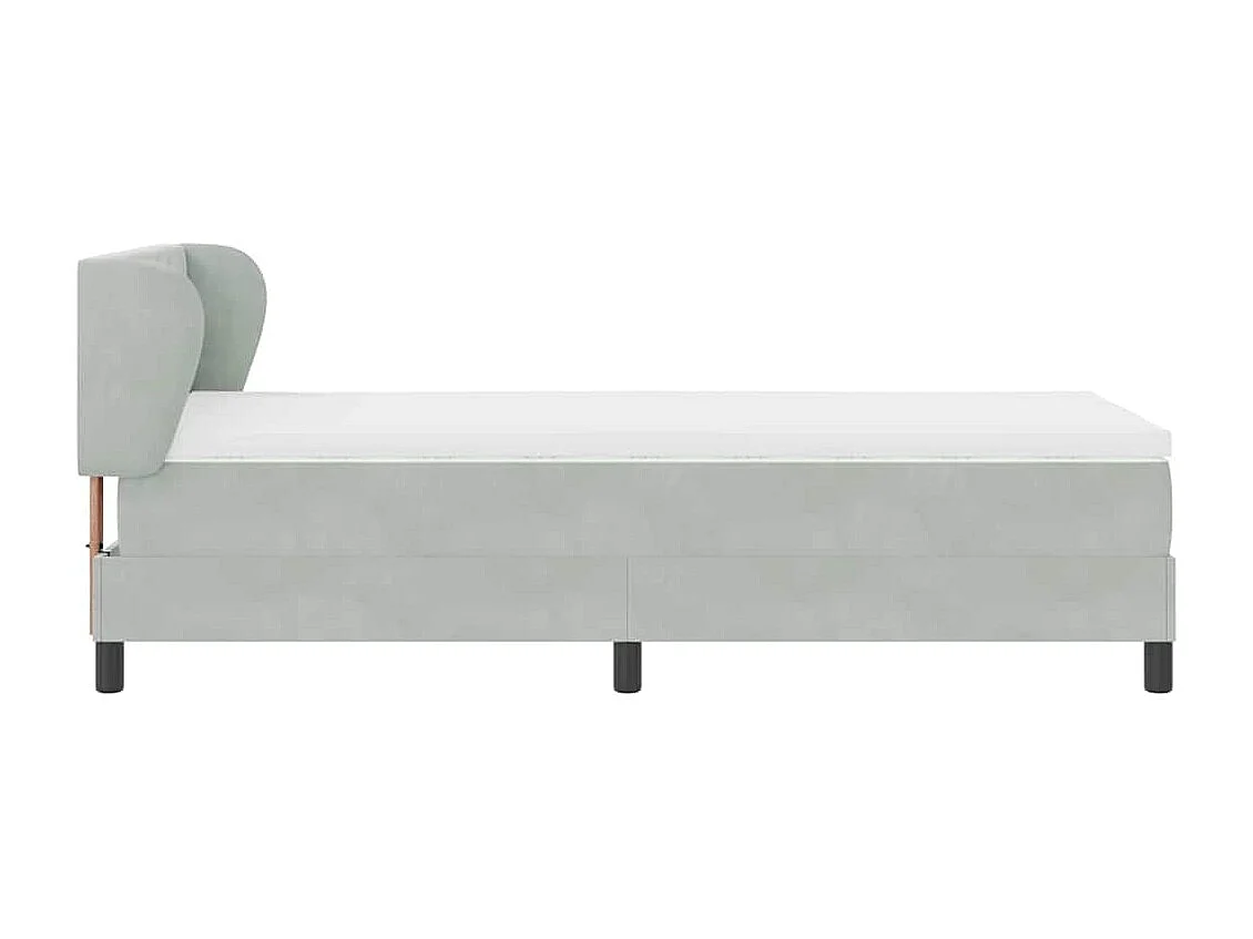 Boxspringbed met Matras Donkergrijs 80x200 cm Fluweel