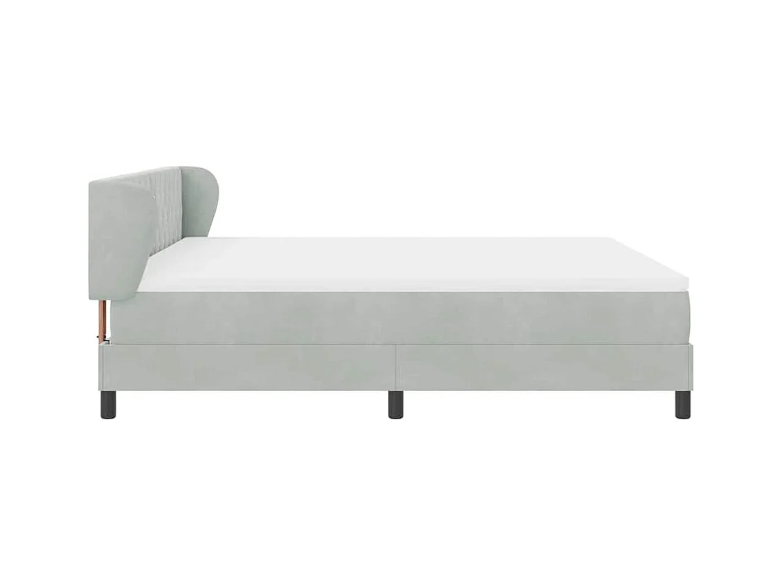 Cama con Somier y Colchón Gris Oscuro 80x200 cm Terciopelo