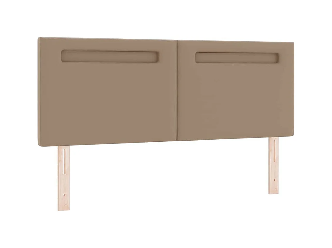 Cadre de Lit avec Matelas Cappuccino 140 x 190 cm Faux cuir