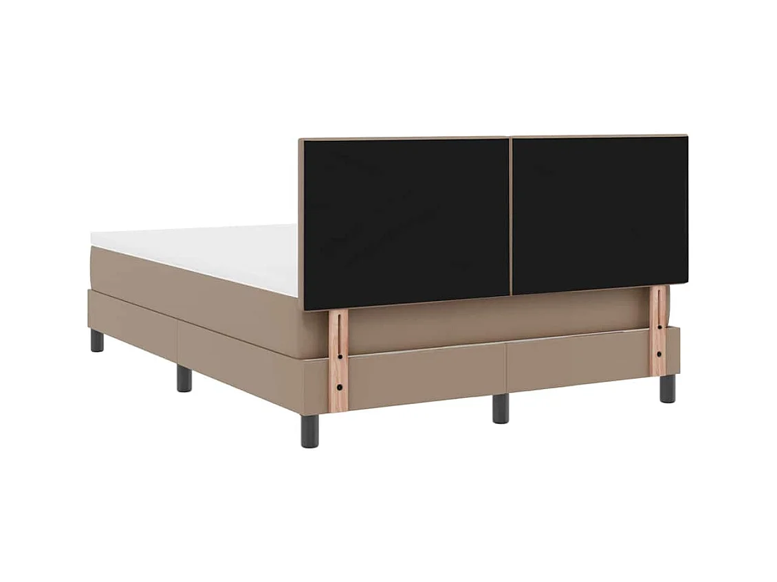 Cadre de Lit avec Matelas Cappuccino 140 x 190 cm Faux cuir