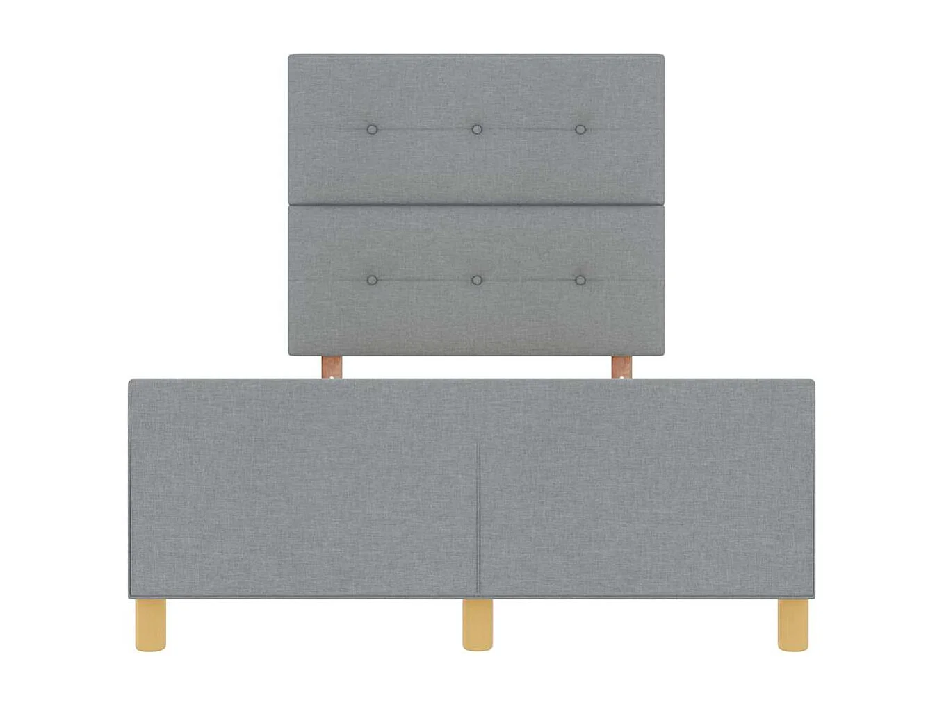 Cadre de lit avec tête de lit Gris clair 120 x 200 cm tissu