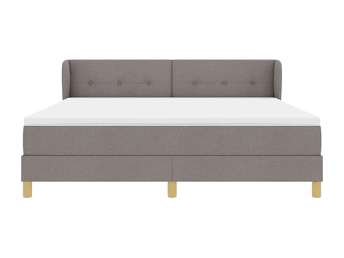 Cama con somier y colchón Crema 90x200 cm Fabric Taupé