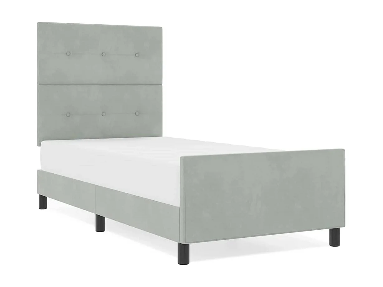 Estructura de cama Gris claro 80 x 200 cm Terciopelo