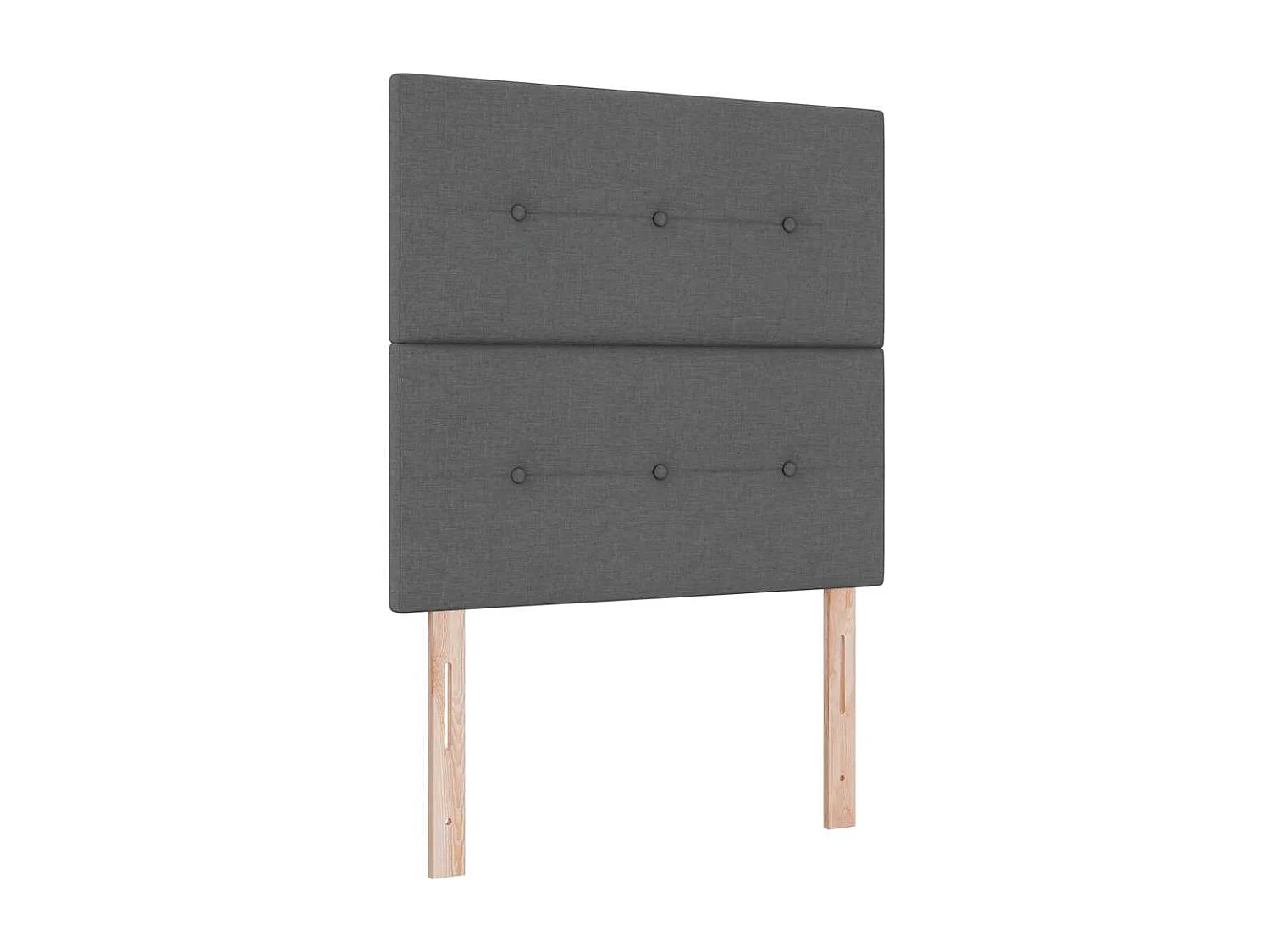 Cama con Somier con colchón Gris oscuro 80 x 200 cm tela