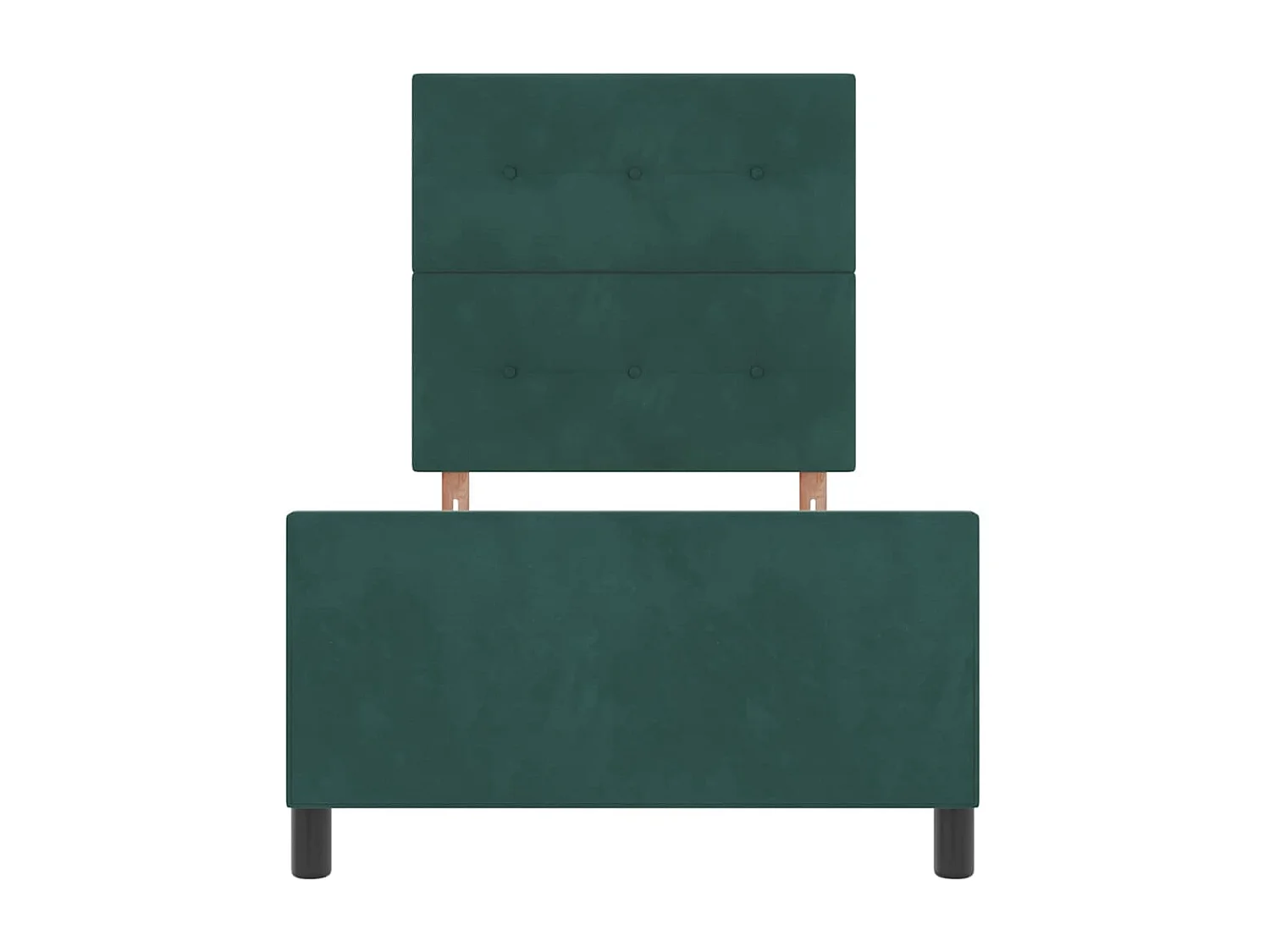 Cadre de lit avec tête de lit Vert foncé 100 x 200 cm Velours
