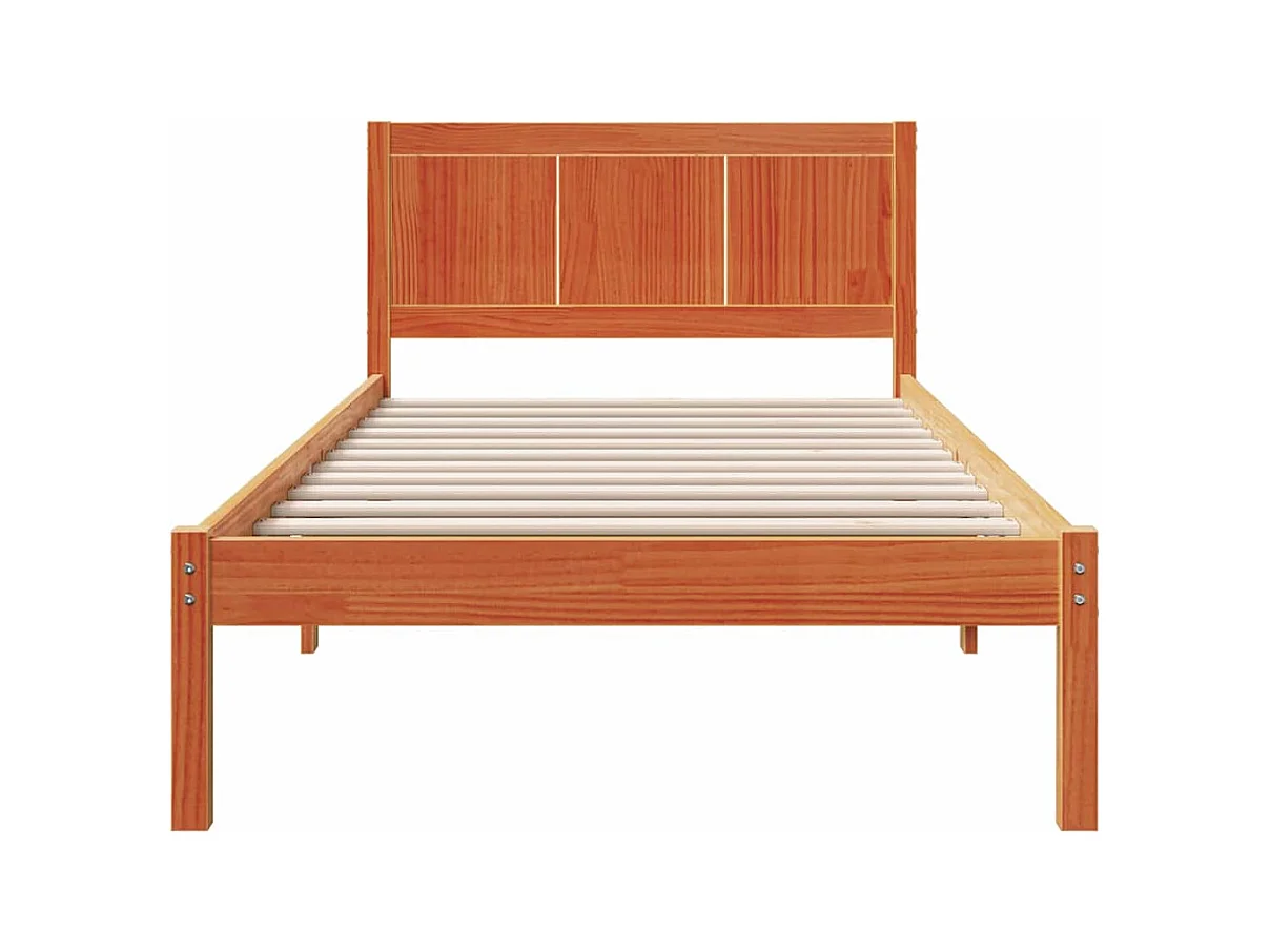 Cadre de lit Marron 100 x 200 cm Bois de pin massif