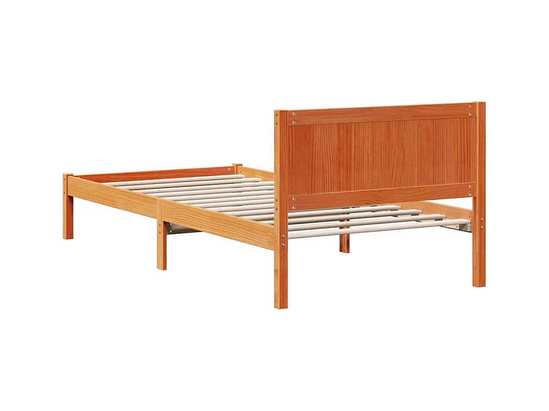Cadre de lit Marron 100 x 200 cm Bois de pin massif