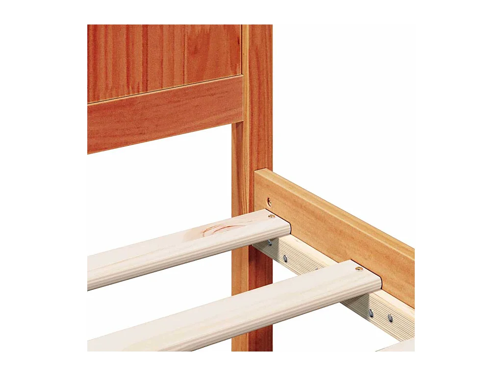 Cadre de lit Marron 100 x 200 cm Bois de pin massif