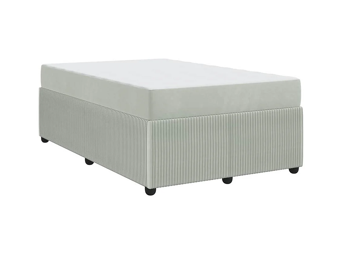 Estrutura de cama com colchão Cinzento-claro 120 x 190 cm