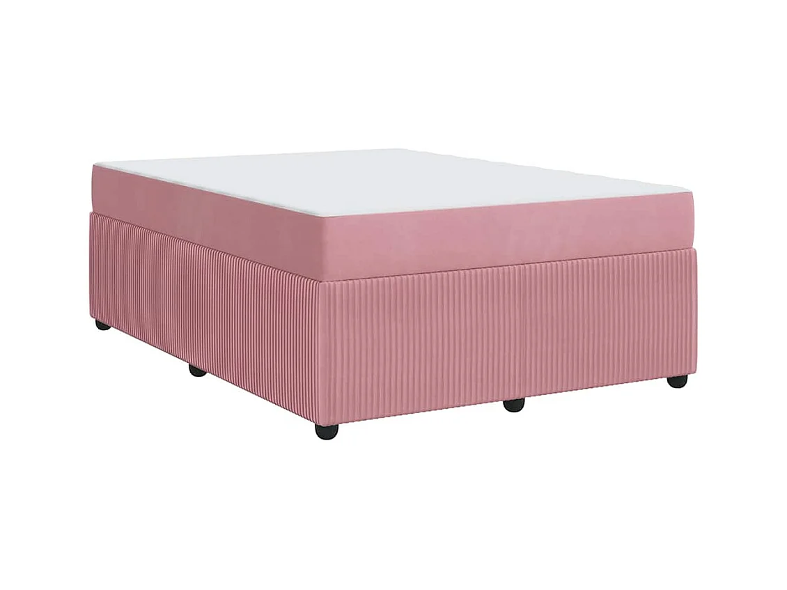 Cadre de lit avec matelas Rose 140 x 200 cm Velours
