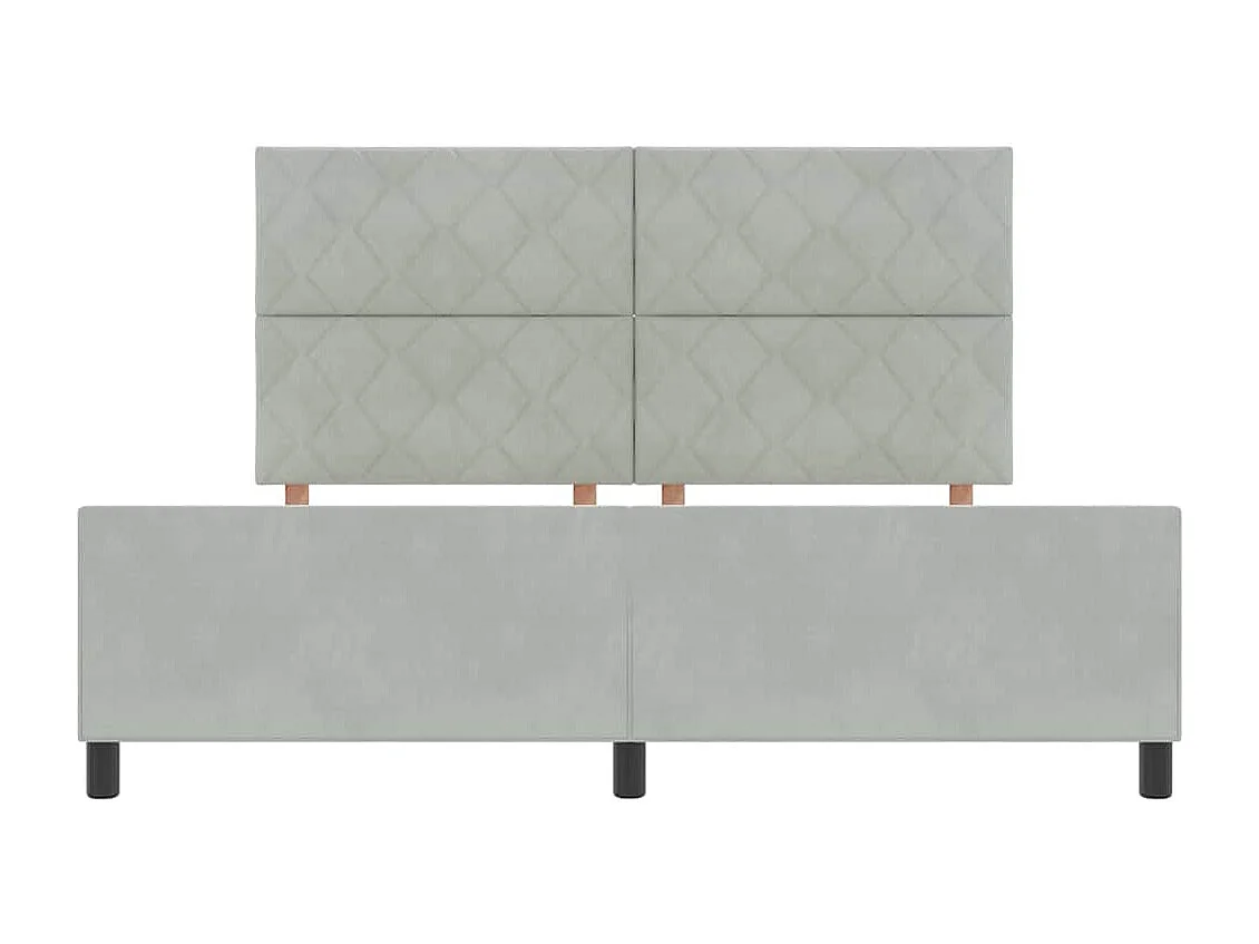 Estructura de cama Gris claro 180 x 200 cm Terciopelo