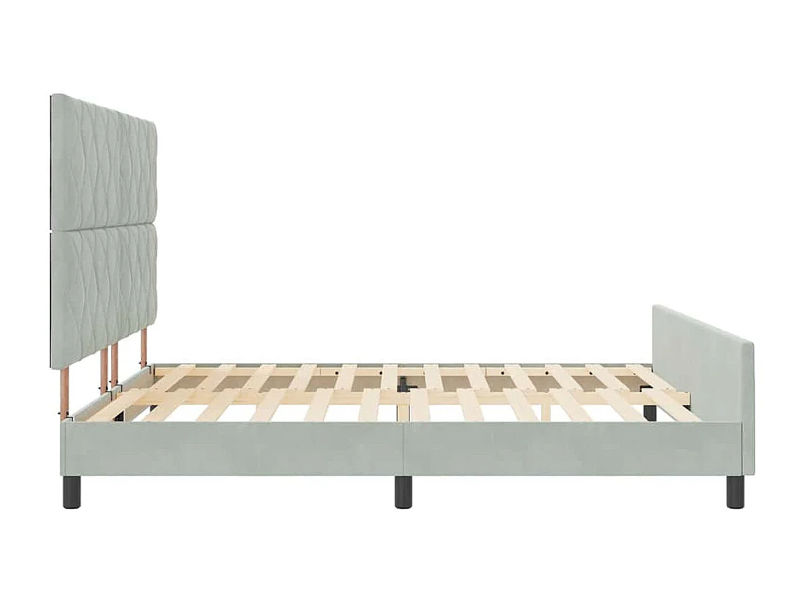 Estructura de cama Gris claro 180 x 200 cm Terciopelo