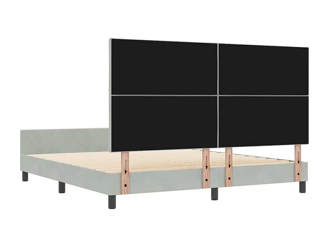 Estructura de cama Gris claro 180 x 200 cm Terciopelo