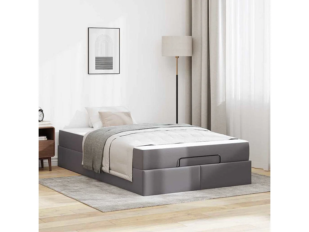 Estrutura de cama com colchão com colchão Cinzeto 120 x 200 cm