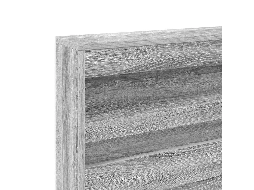 Lit Bibliothèque Sonoma gris 100 x 200 cm Bois d'ingénierie