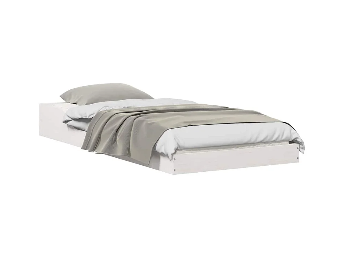 Estructura de cama Blanco 90 x 200 cm Madera maciza de pino