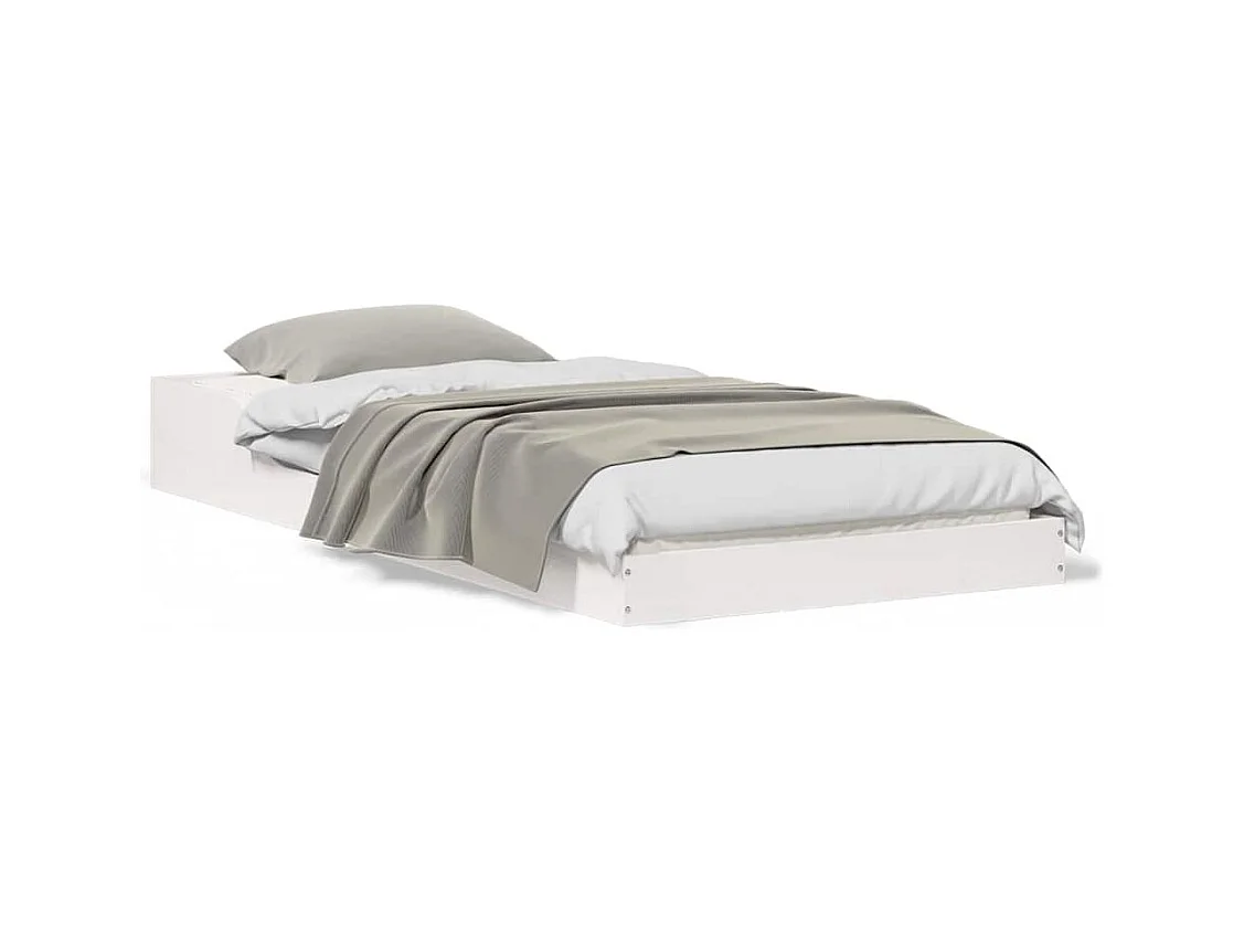 Estructura de cama Blanco 90 x 200 cm Madera maciza de pino