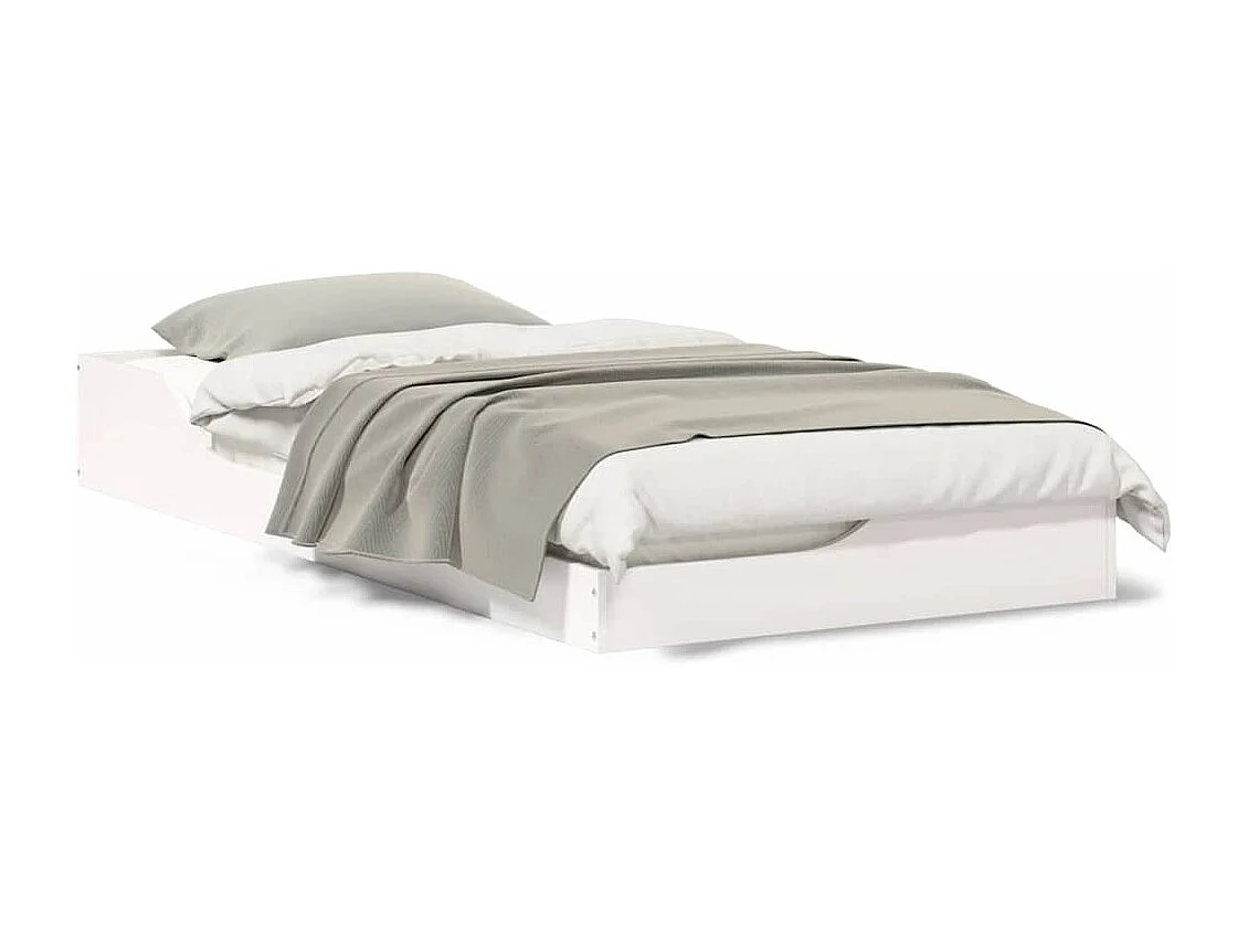 Estrutura de cama de chão Branco 75 x 190 cm