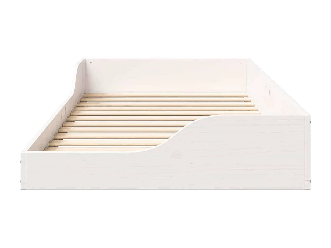 Estrutura de cama de chão Branco 75 x 190 cm