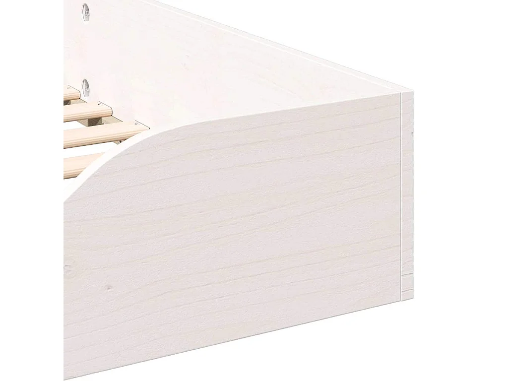 Estrutura de cama de chão Branco 75 x 190 cm