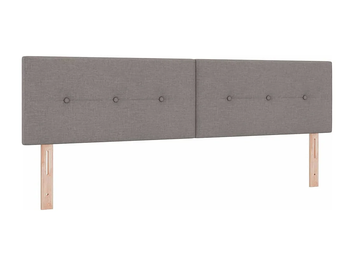 Cama box spring con colchón con colchón Taupé 180 x 200 cm tela