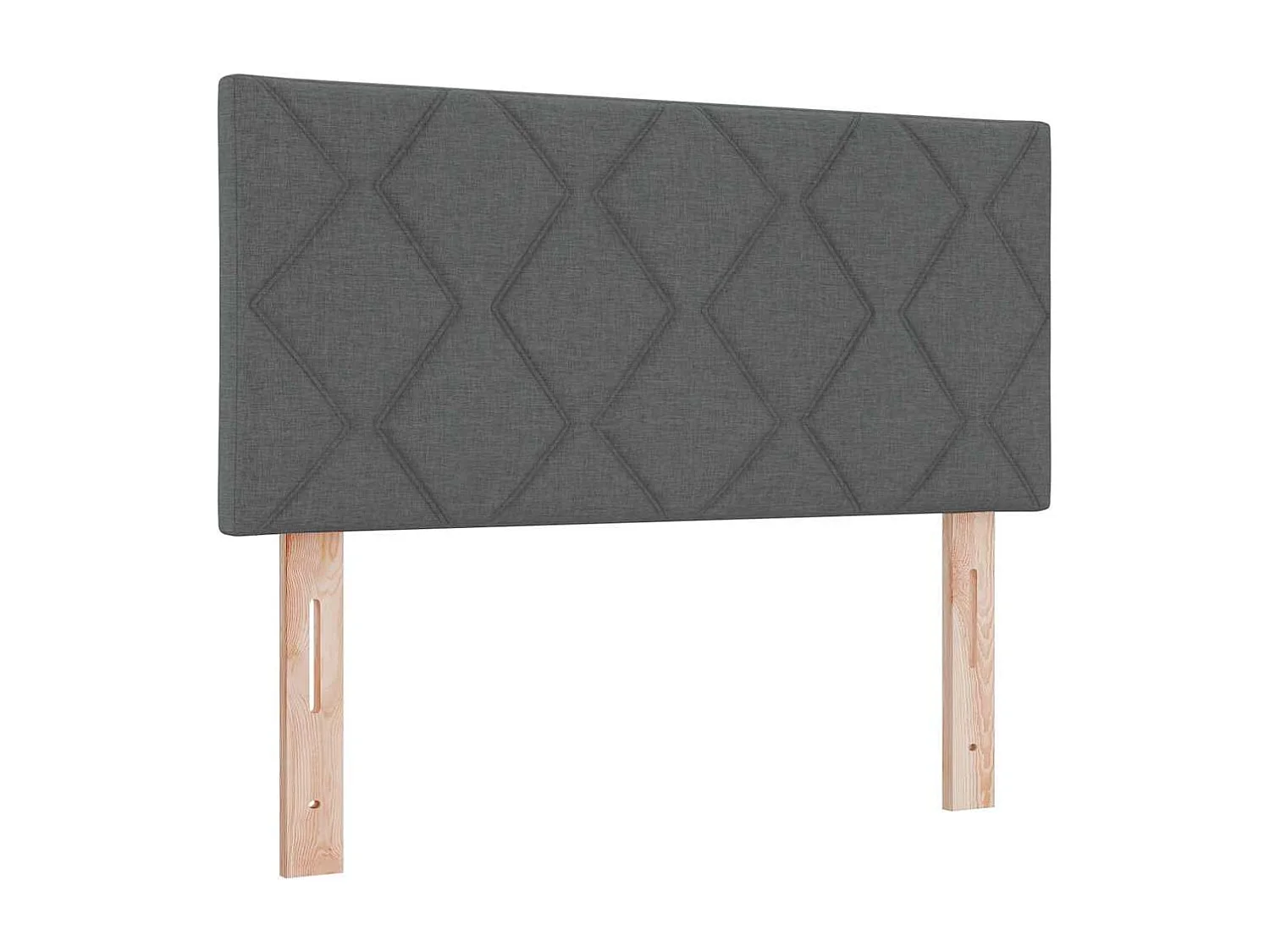 Cama tipo Box Spring con colchón Gris oscuro 90 x 200 cm tela